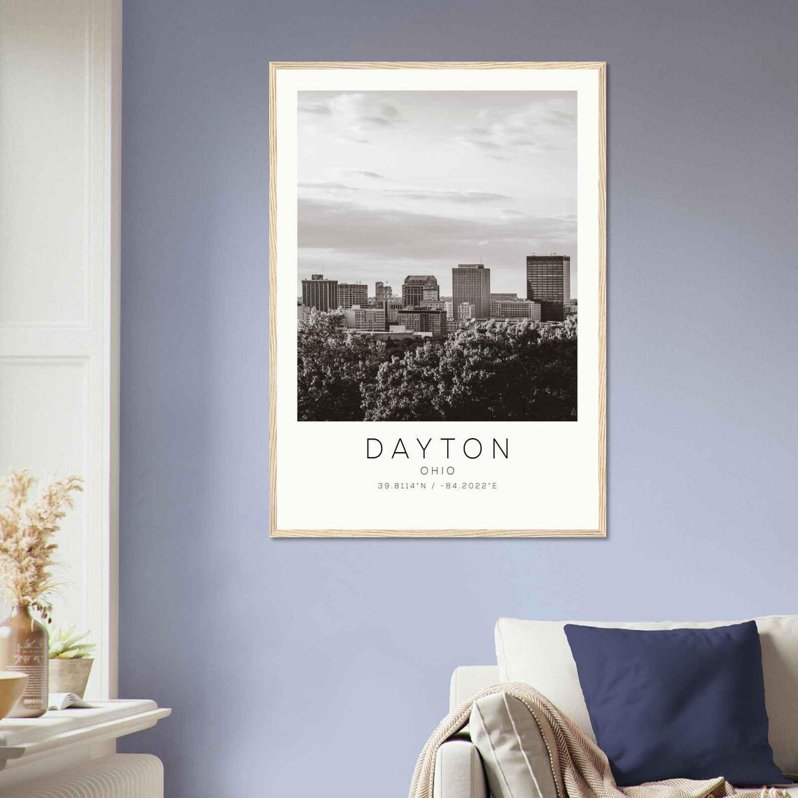 Dayton Ohio Skyline Trees Sunset Urban Landscape Photo Poster - Image 2