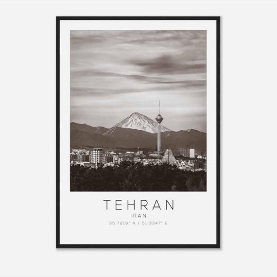 Tehran Iran Minimalist Travel Poster Print