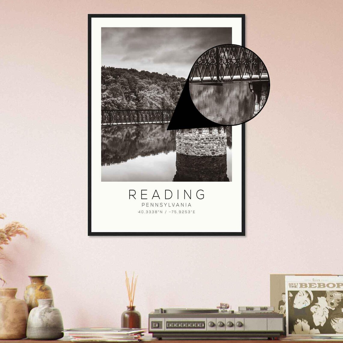 Reading Pennsylvania Travel Poster, Minimalist Art Print - Image 4