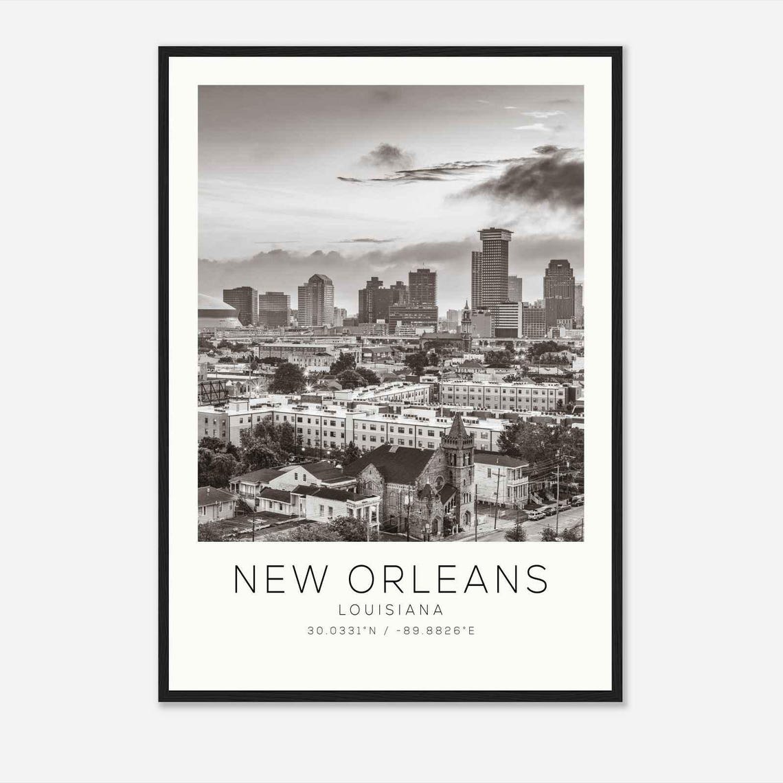 New Orleans Louisiana Photo Travel Poster New Orleans Travel Print Minimalist Travel Print Ds2