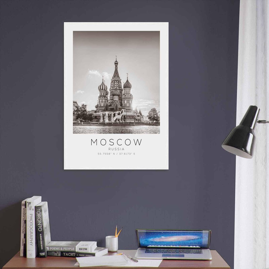 Moscow Russia Travel Photo Poster Bw Moscow Travel Print Minimalist Travel Poster Print Ds2 - Image 3