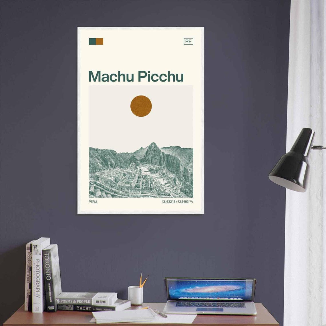 Machu Picchu Peru Modern Minimalist Mountain Ruins Art Poster - Image 3