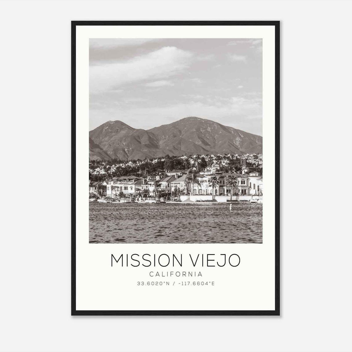 Mission Viejo California Photo Travel Poster Mission Viejo Travel Print Minimalist Travel Print Ds1