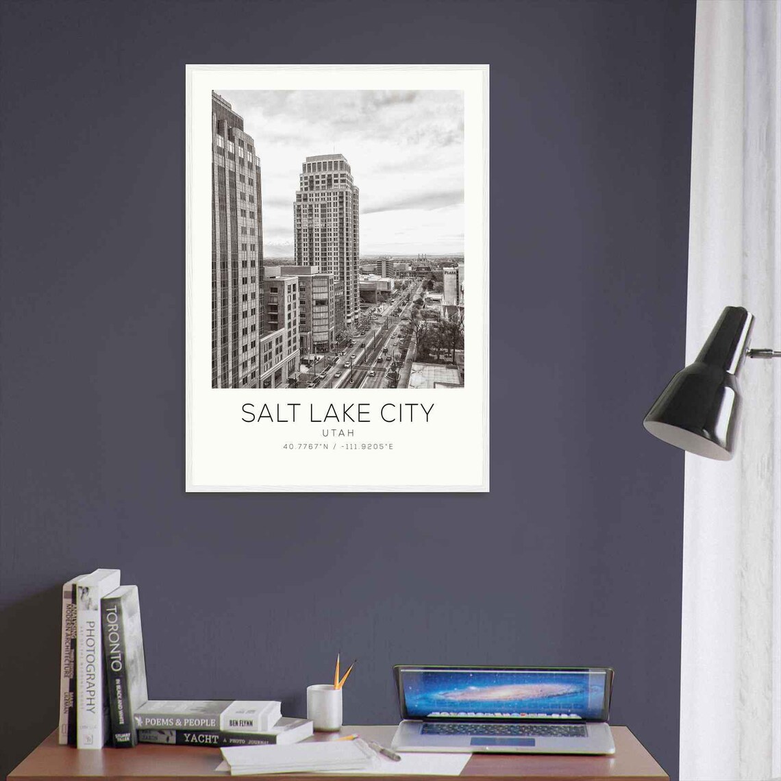 Salt Lake City Utah Downtown High Rise Street View Photo Poster - Image 3