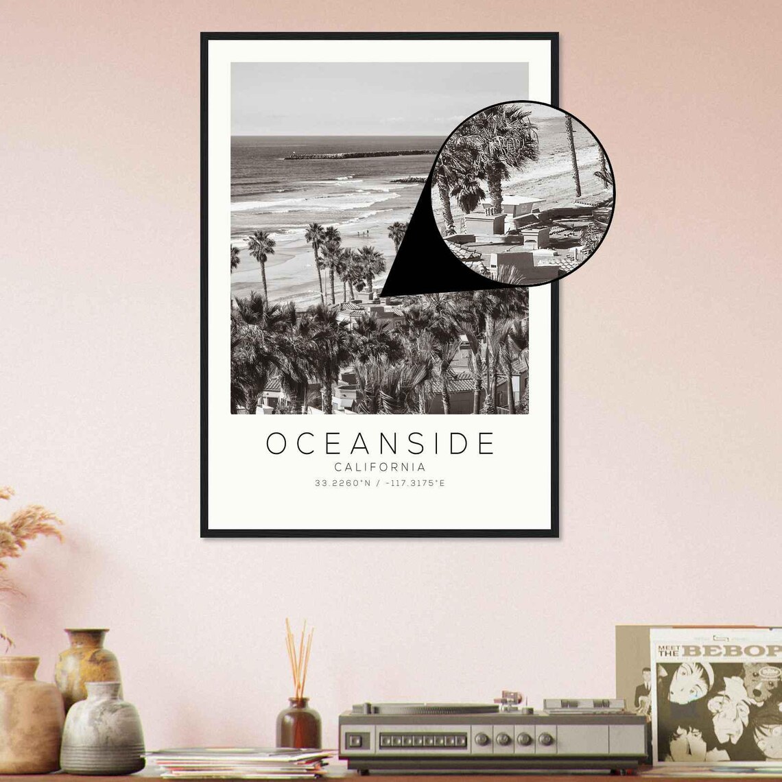 Oceanside California Photo Minimalist Travel Poster - Image 4
