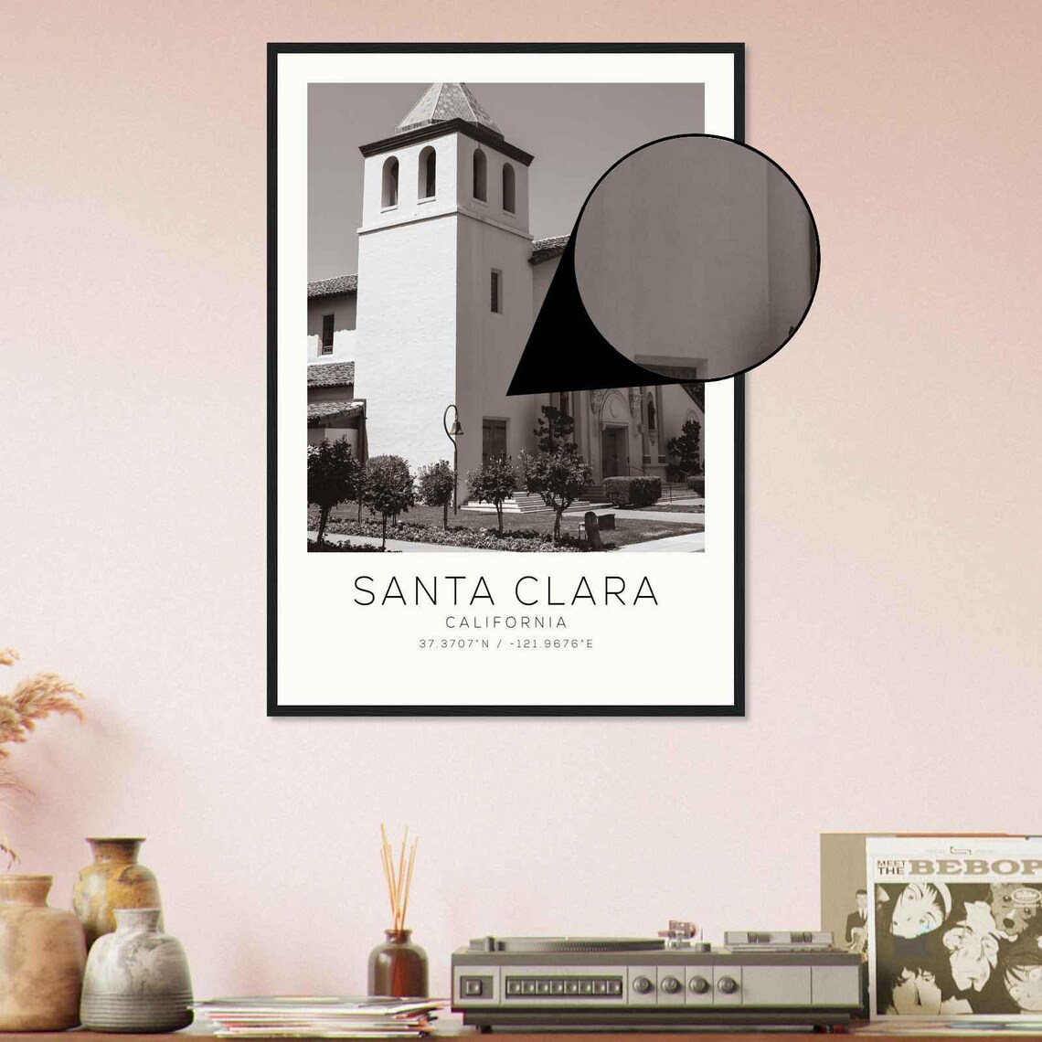Santa Clara California Historic Mission Church Facade Photo Poster - Image 4