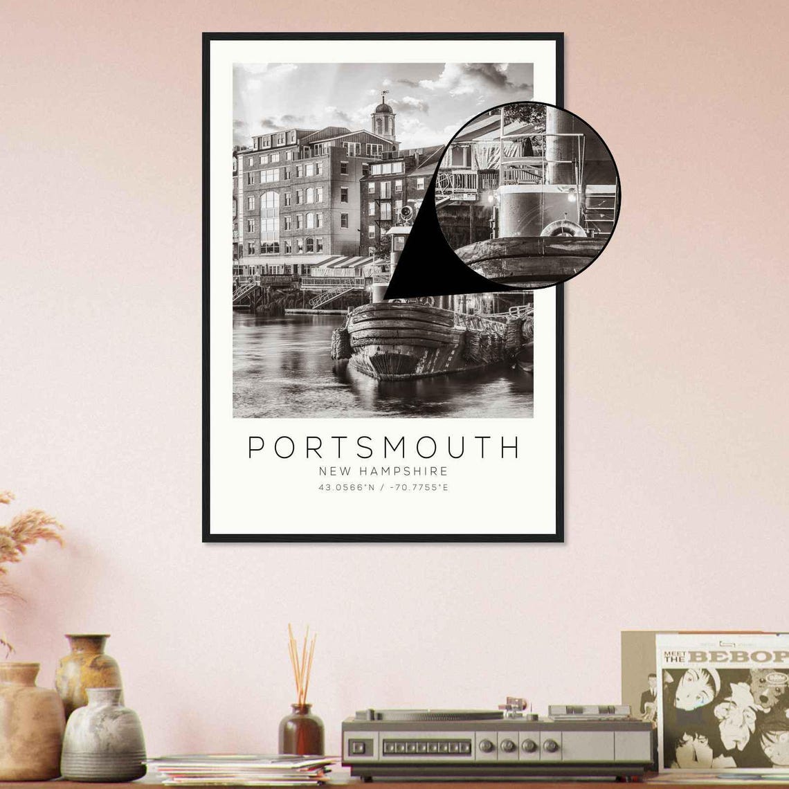 Portsmouth New Hampshire Photo Travel Poster Portsmouth Travel Print Minimalist Travel Print Ds3 - Image 4