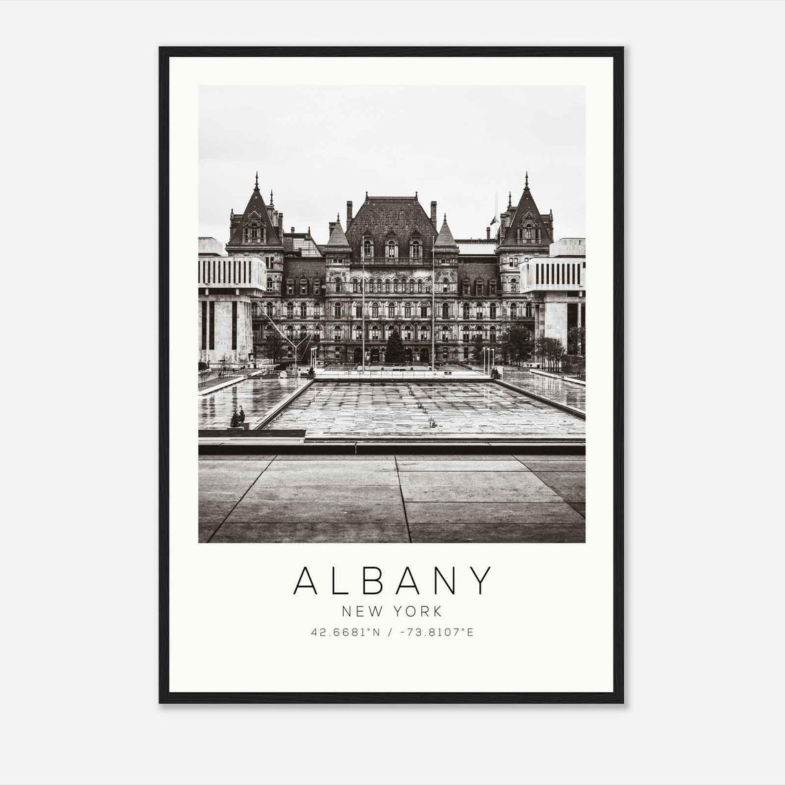 Albany New York Historic Capitol Building Plaza Photo Poster