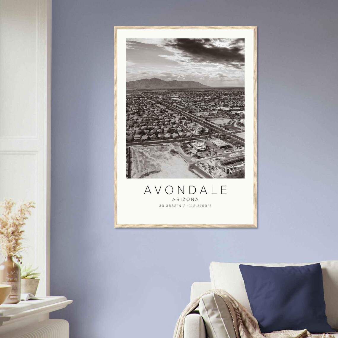 Avondale Arizona Desert Mountain Aerial Cityscape Photo Poster - Image 2