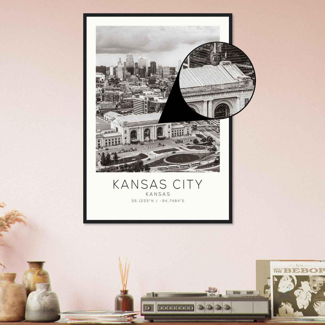 Kansas City Kansas Photo Travel Poster Kansas City Travel Print Minimalist Travel Print Ds2 - Image 4