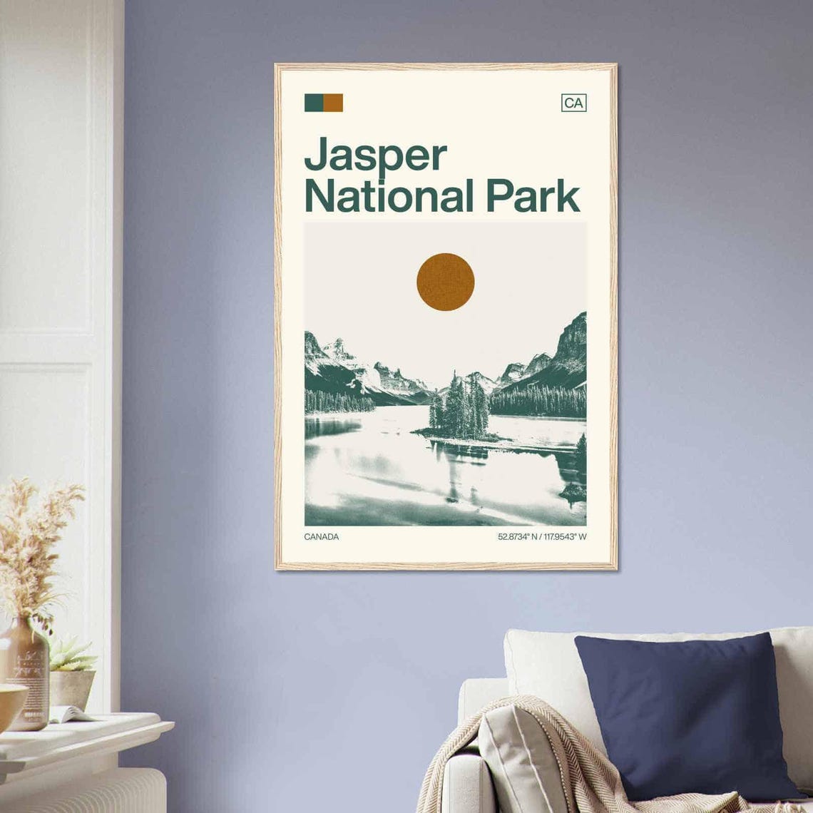 Jasper National Park Canada Alpine Lake Mountain Travel Poster - Image 2