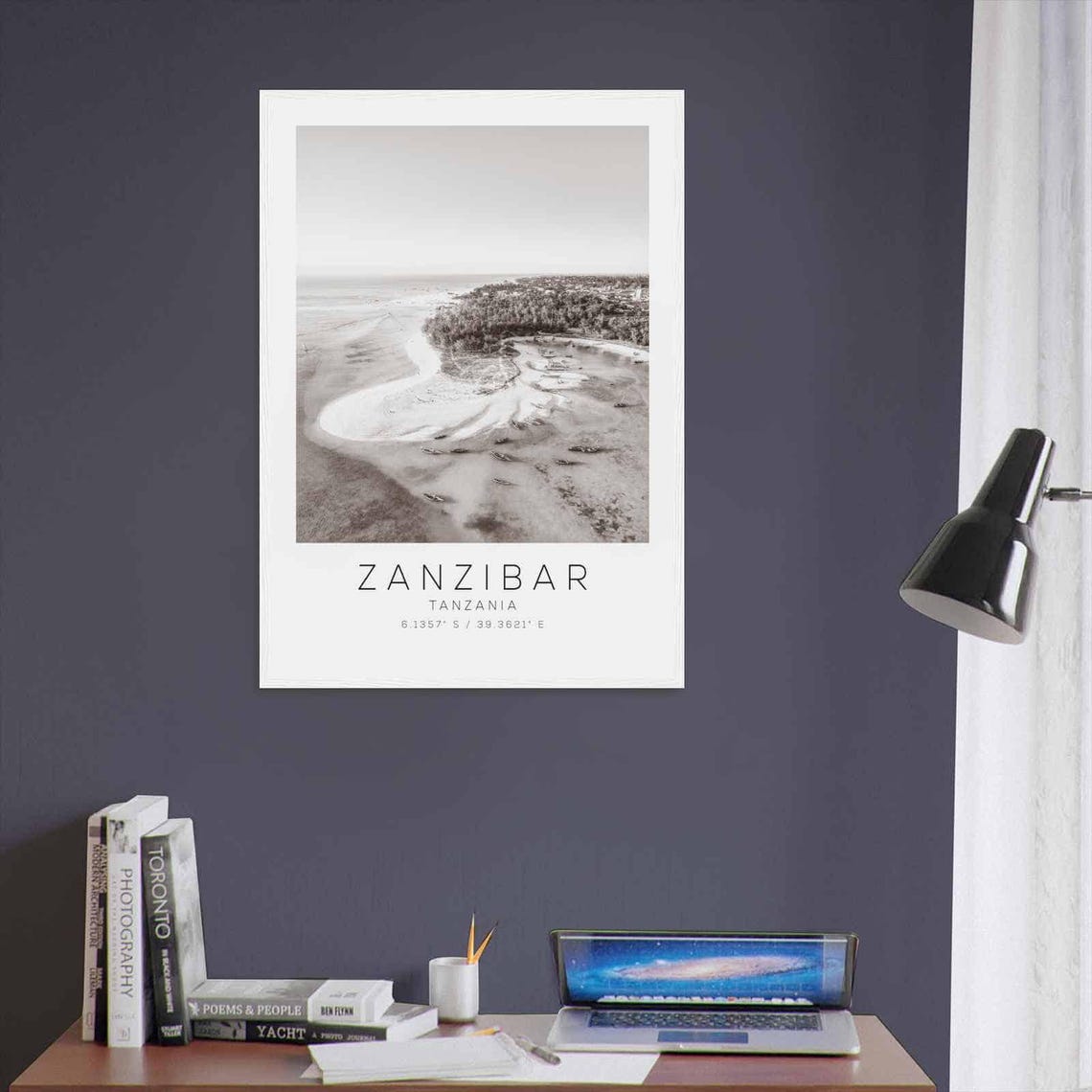 Zanzibar Tanzania Travel Photo Poster Bw Zanzibar Travel Print Minimalist Travel Poster Print - Image 3
