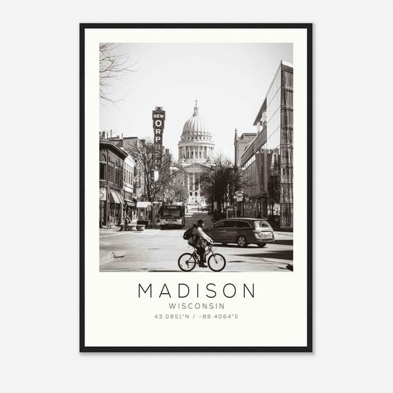 Madison Wisconsin Minimalist Travel Poster Print