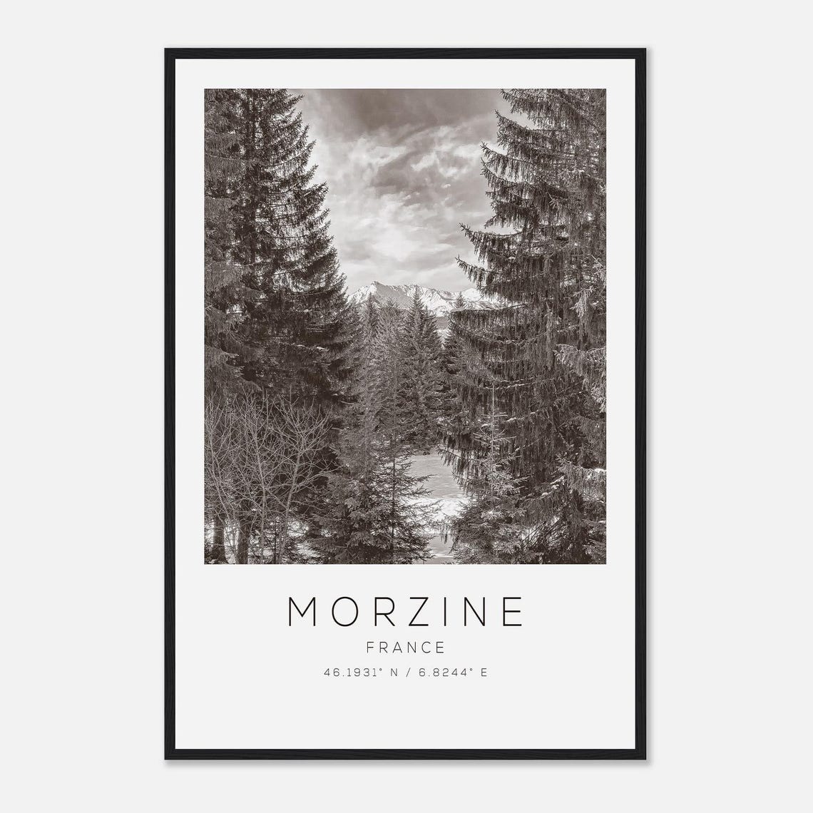Morzine France Alpine Forest Mountain Travel Photo Art Poster