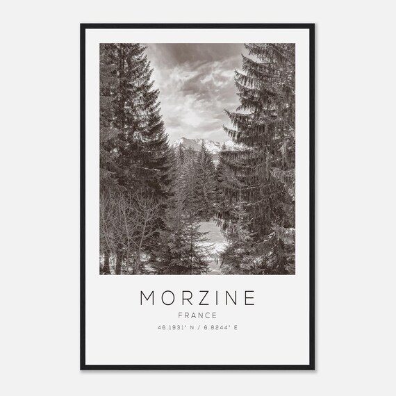 Morzine France Alpine Forest Mountain Travel Photo Art Poster