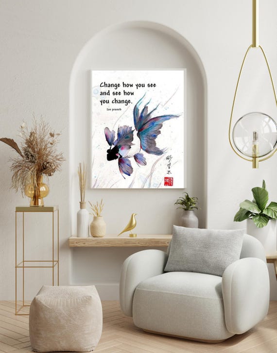 Change How You See Peaceful Mind Zen Wall Art Buddhist Minimalist Home Or Office Decor Instant Japanese