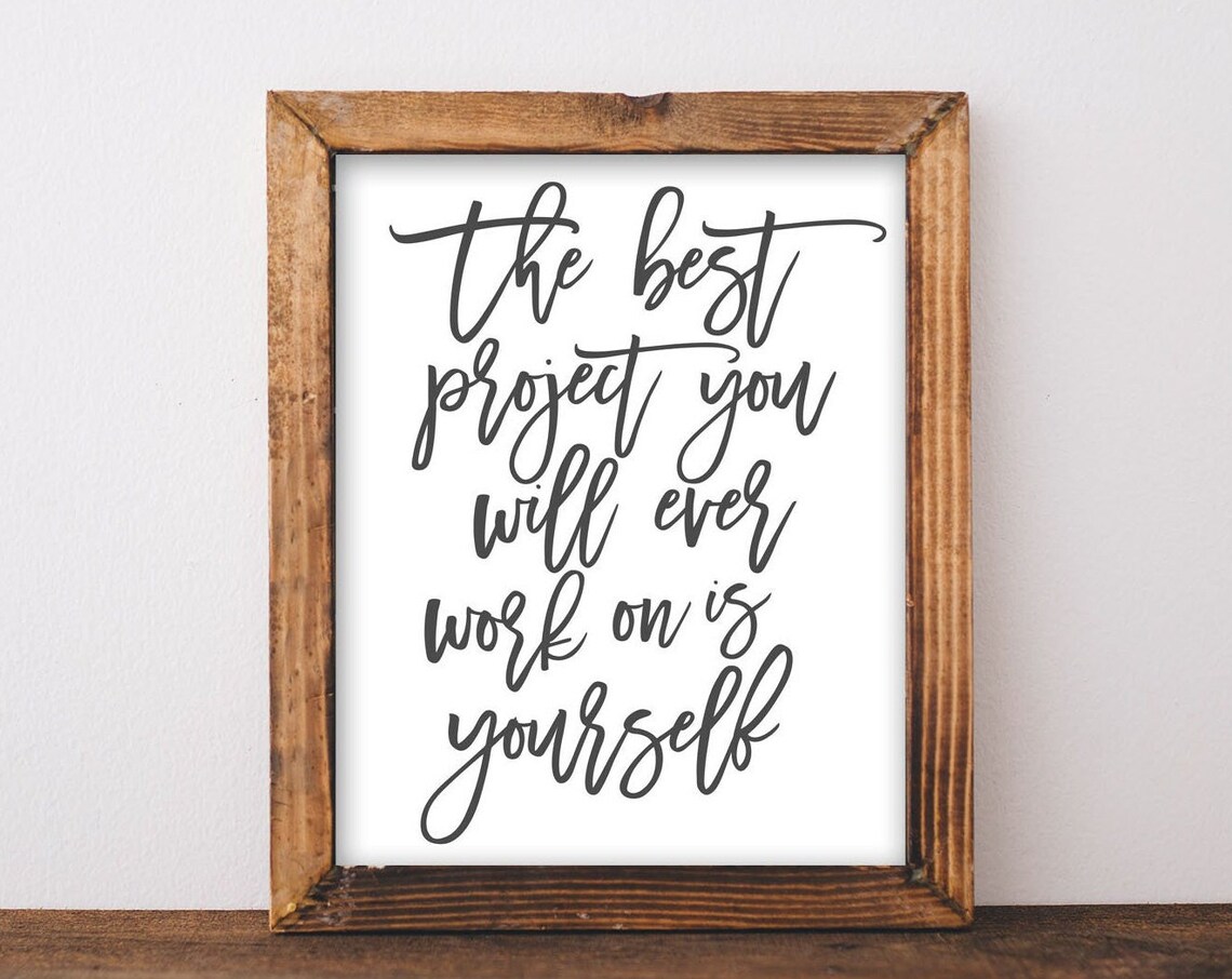 Self Improvement Quote Art Print, Mental Health Matters