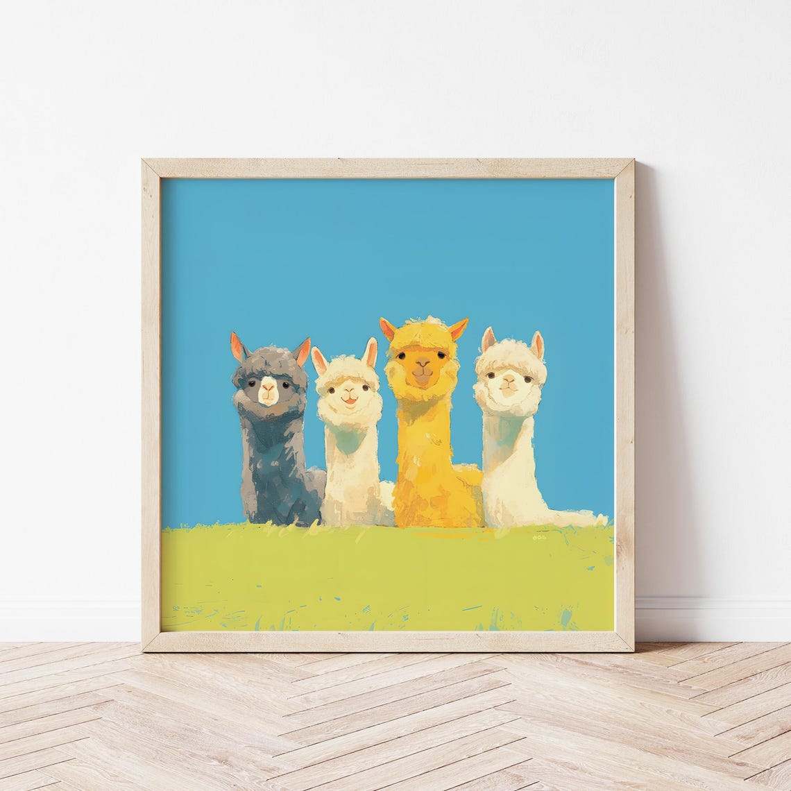 Bff Alpaca Illustration Poster Of Llama Wall Art Of Animals Nursery Prints Of Birthday Gifts Of Lama Wall Dcor Of Gender Neutral Nursery