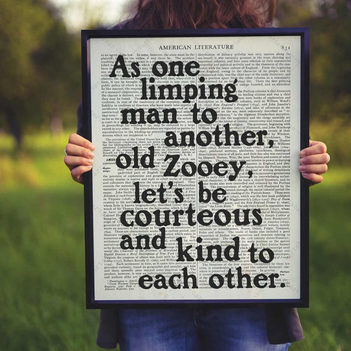J D Salinger Franny And Zooey As One Limping Man Be Kind Quote Poster - Image 4