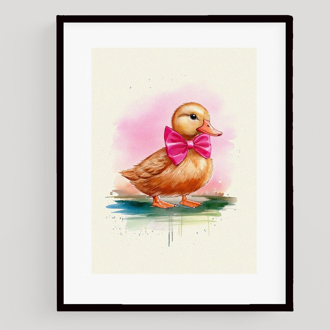 Cute Duck Art Print, Whimsical Nursery Decor - Image 2