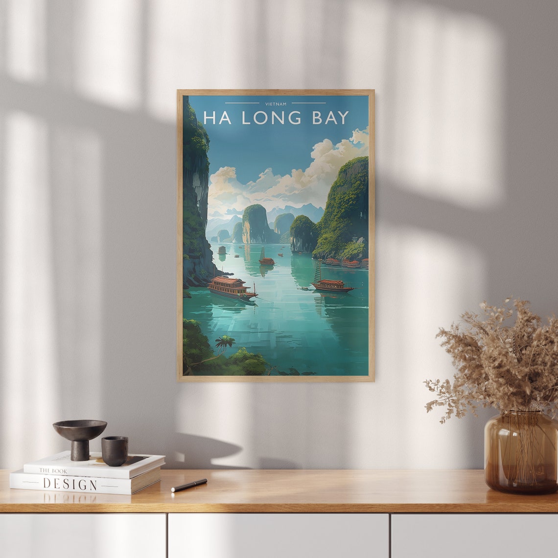Ha Long Bay Travel Print Art Ha Long Bay Travel Art Gift Ha Long Bay Travel Poster Gift Vietnam Poster Art Vietnam Wall Hanging Art Decor - Image 5