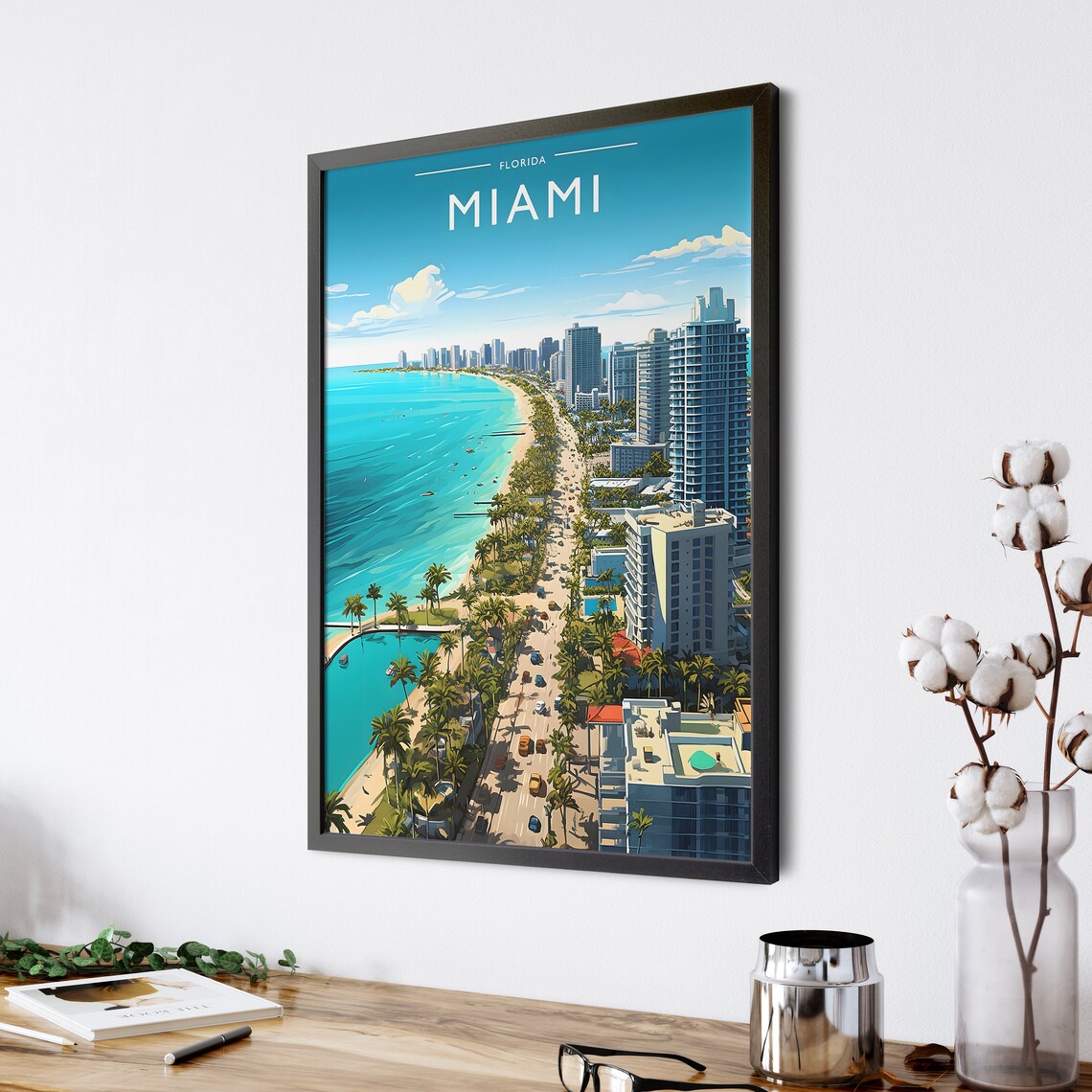 Miami Travel Poster, Florida Travel Wall Art - Image 4