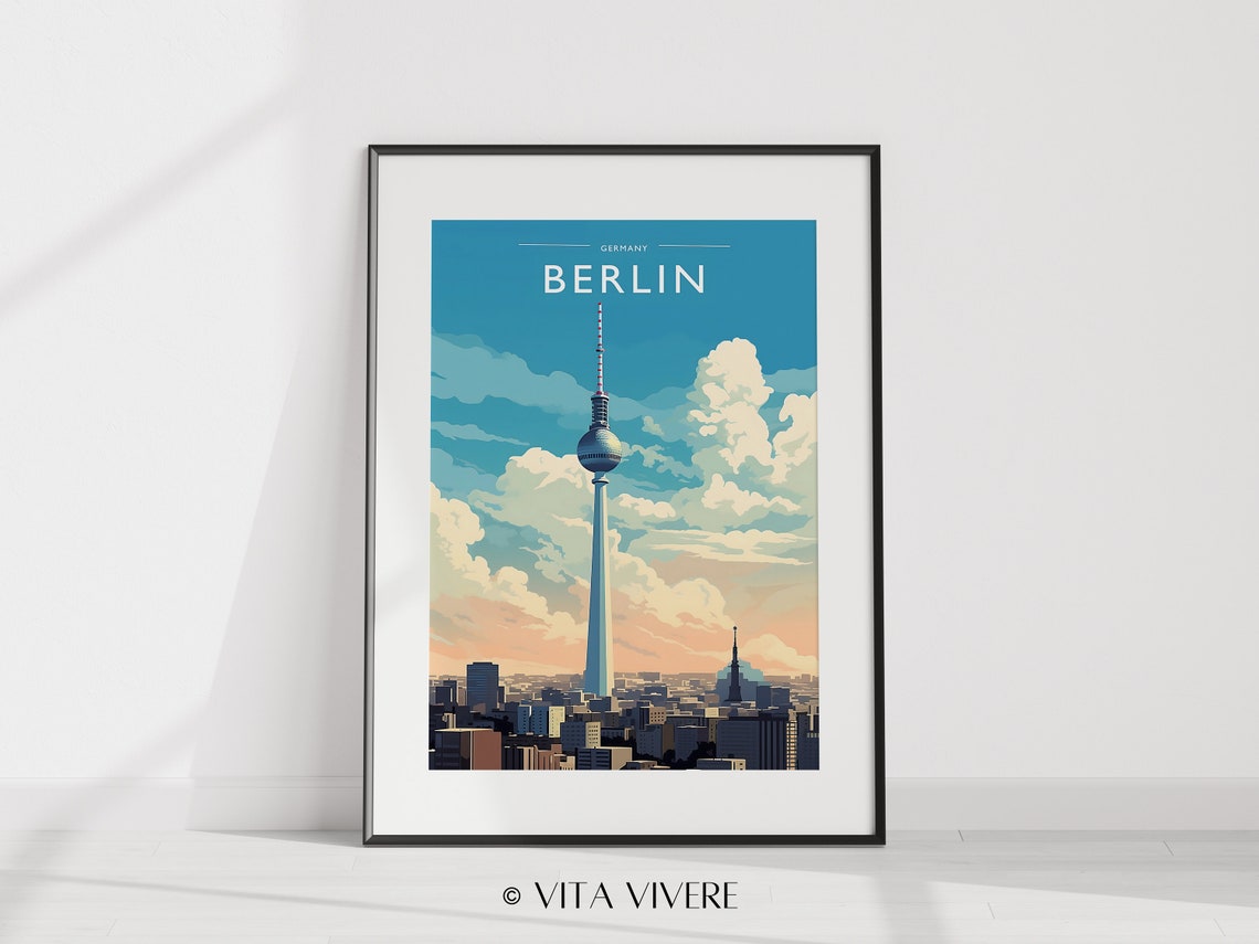 Berlin Travel Poster Germany Travel Print Berlin Art Print Berlin Gift Modern Travel Print Berlin Travel Art Print Germany Travel Poster Art - Image 2