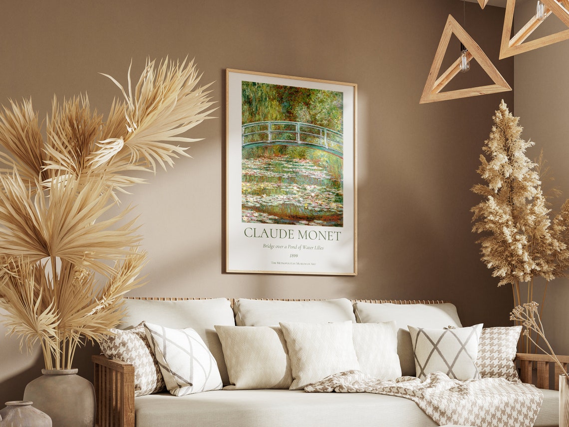 Claude Monet Bridge Over Pond Of Water Lilies 1899 Exhibition Wall Art - Image 3