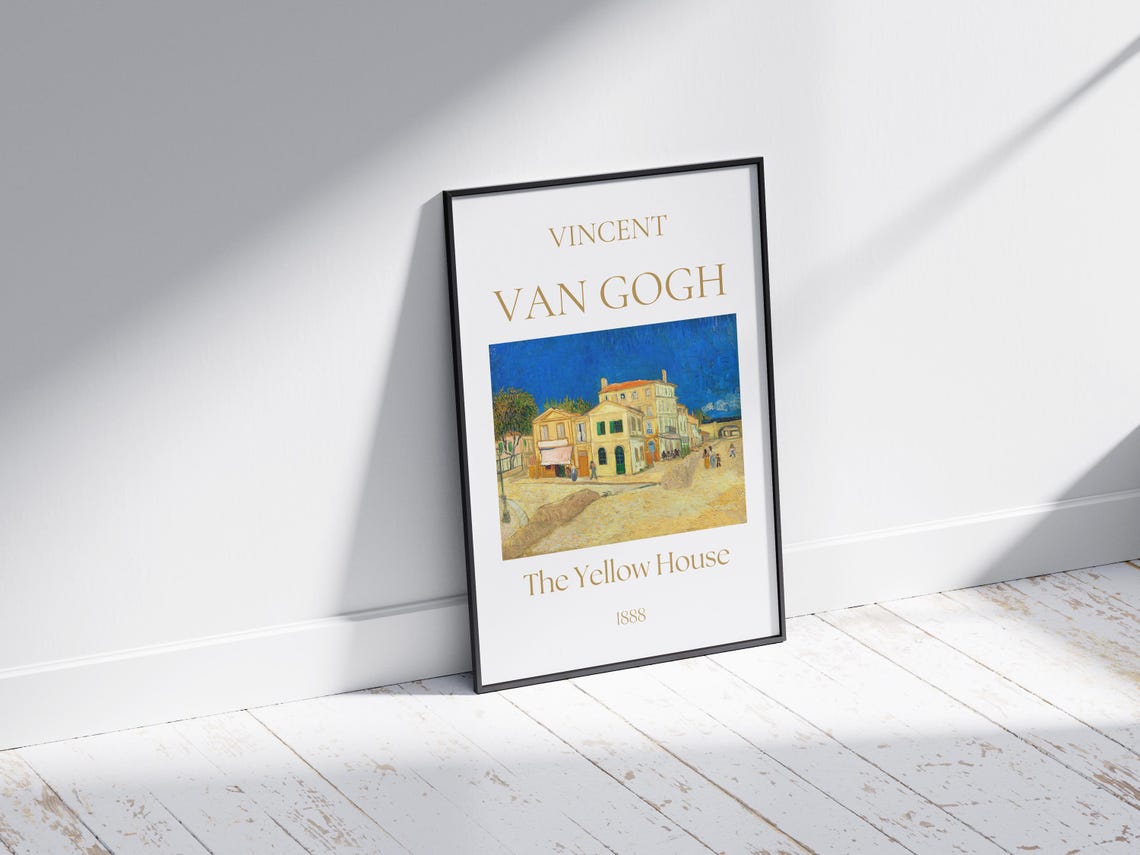 Van Gogh Art Print The Yellow House Van Gogh Exhibition Poster Van Gogh Paintings Famous Artist Posters Street Wall Art Museum Poster - Image 5