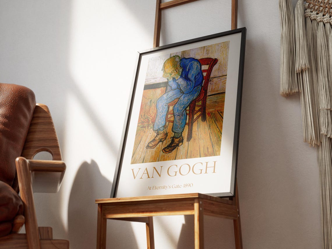 Van Gogh Art Print At Eternitys Gate Van Gogh Exhibition Poster Van Gogh Painting Sorrowing Old Man Museum Poster - Image 5