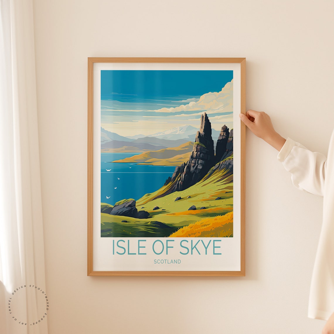 Isle of Skye Scotland Old Man of Storr Dramatic Sea Cliffs Poster - Image 2