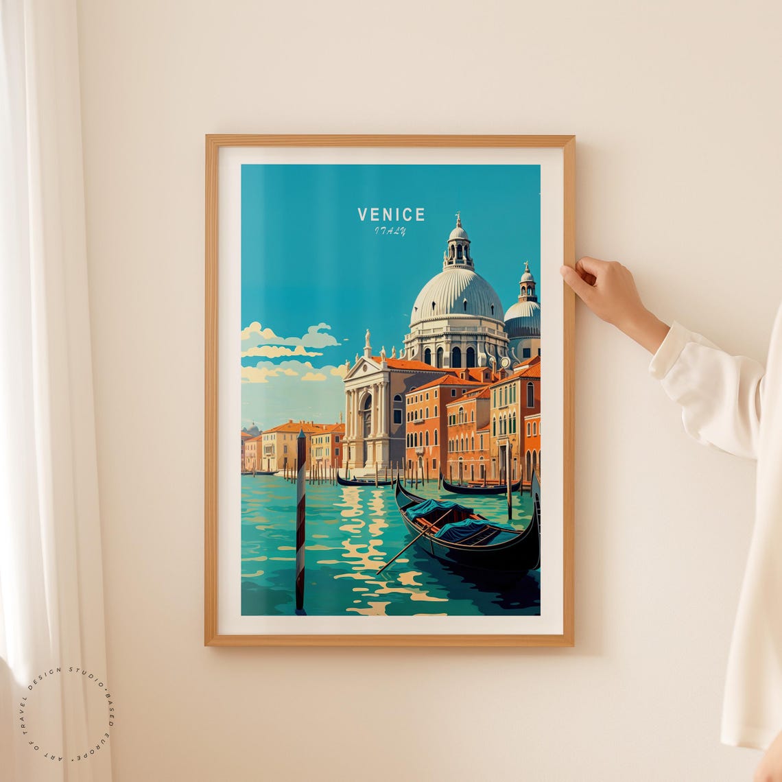 Venice Italy Santa Maria della Salute Basilica Gondolas Lagoon Poster - Image 5