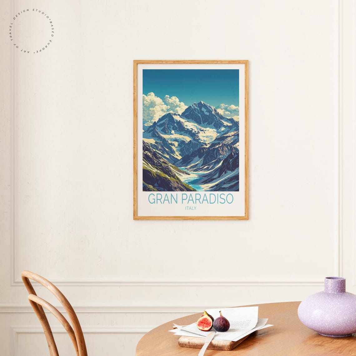 Gran Paradiso Italy Snowy Mountain Peak Vintage Travel Poster - Image 4