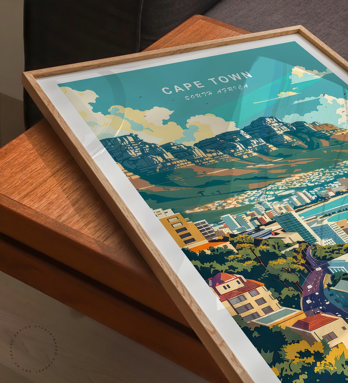Cape Town Africa Travel Poster South Africa Cape Town Wall Art Wedding Gifts Birthday Present Custom Travel Poster - Image 3