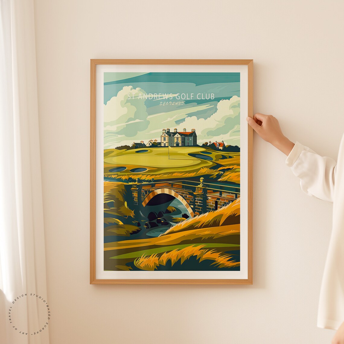 St Andrews Golf Club Historic Course Panorama Links Golf Poster - Image 2