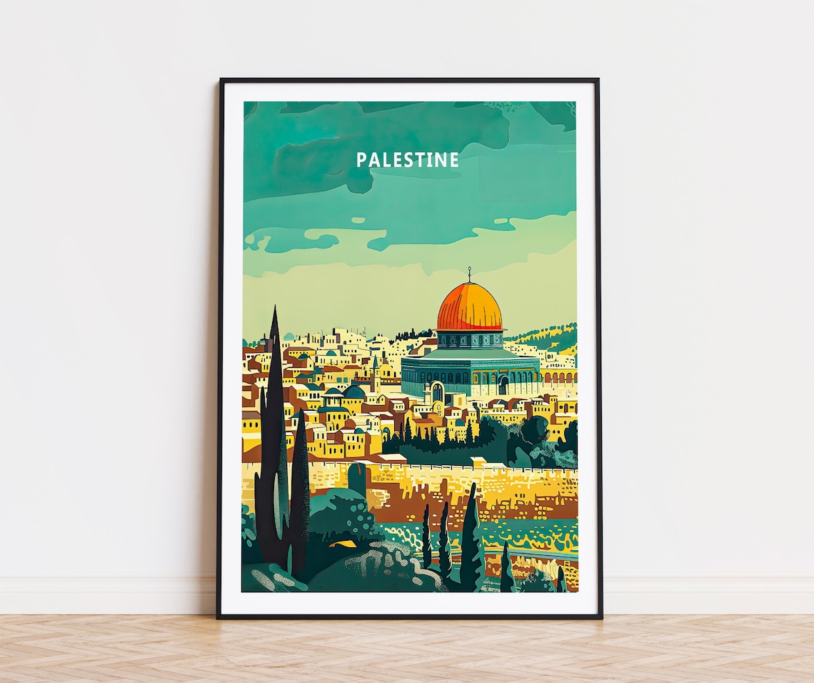 Palestine Travel Poster, Place Wall Art Print