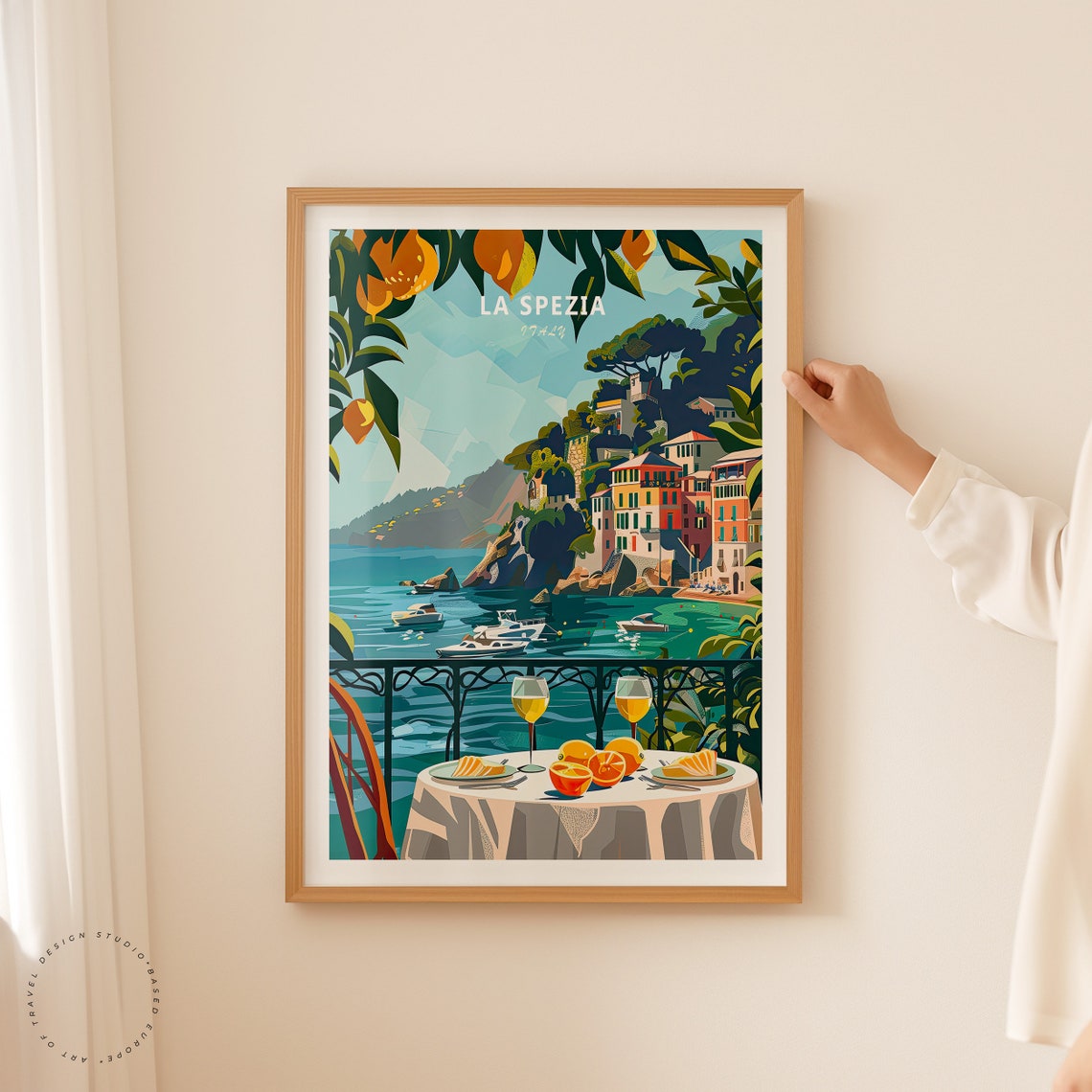 La Spezia Italy Travel Poster Italy Travel Wall Art La Spezia Coast Print Custom Travel Poster Home Decor Wedding Gifts - Image 2