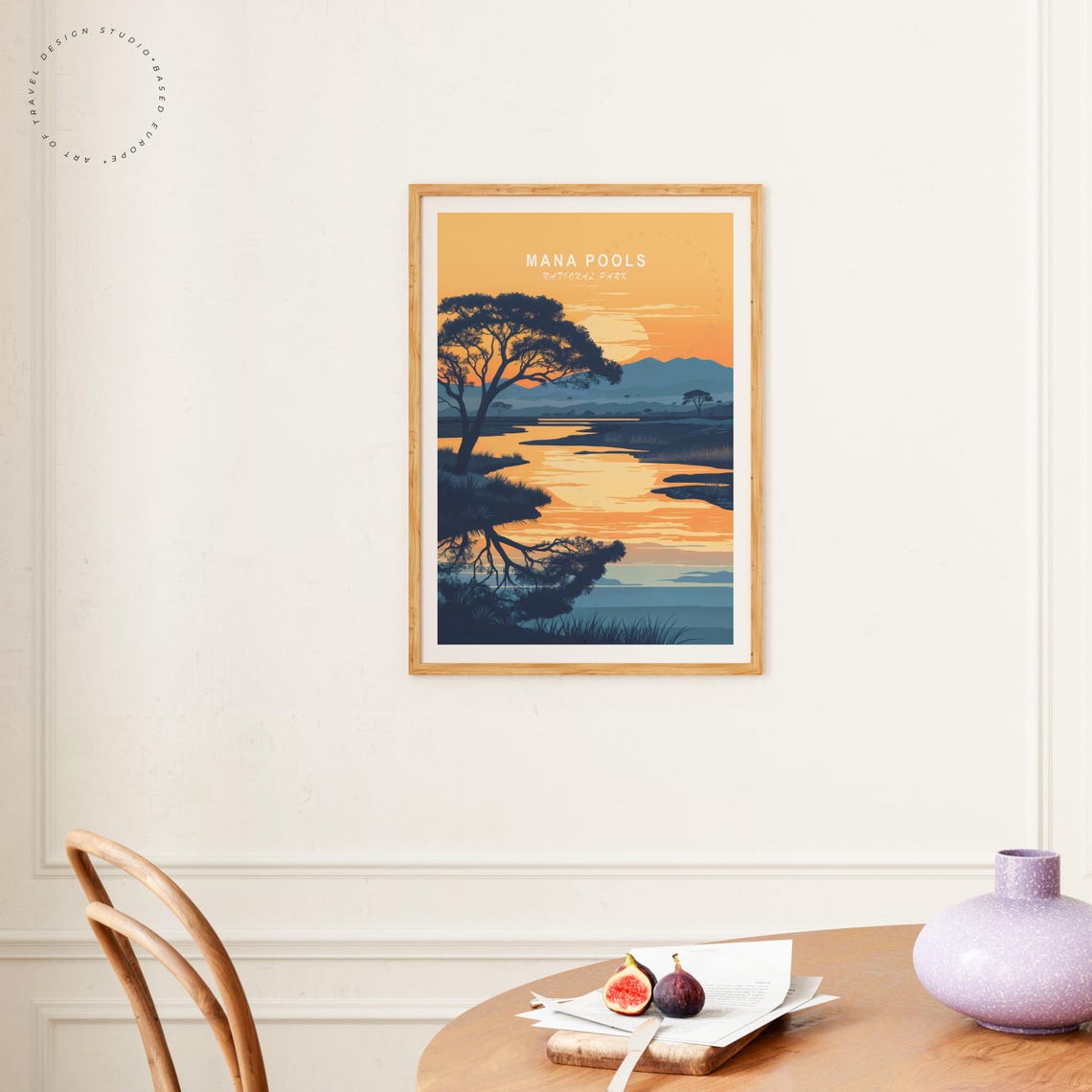 Mana Pools National Park Sunset River Acacia Tree Safari Poster - Image 4