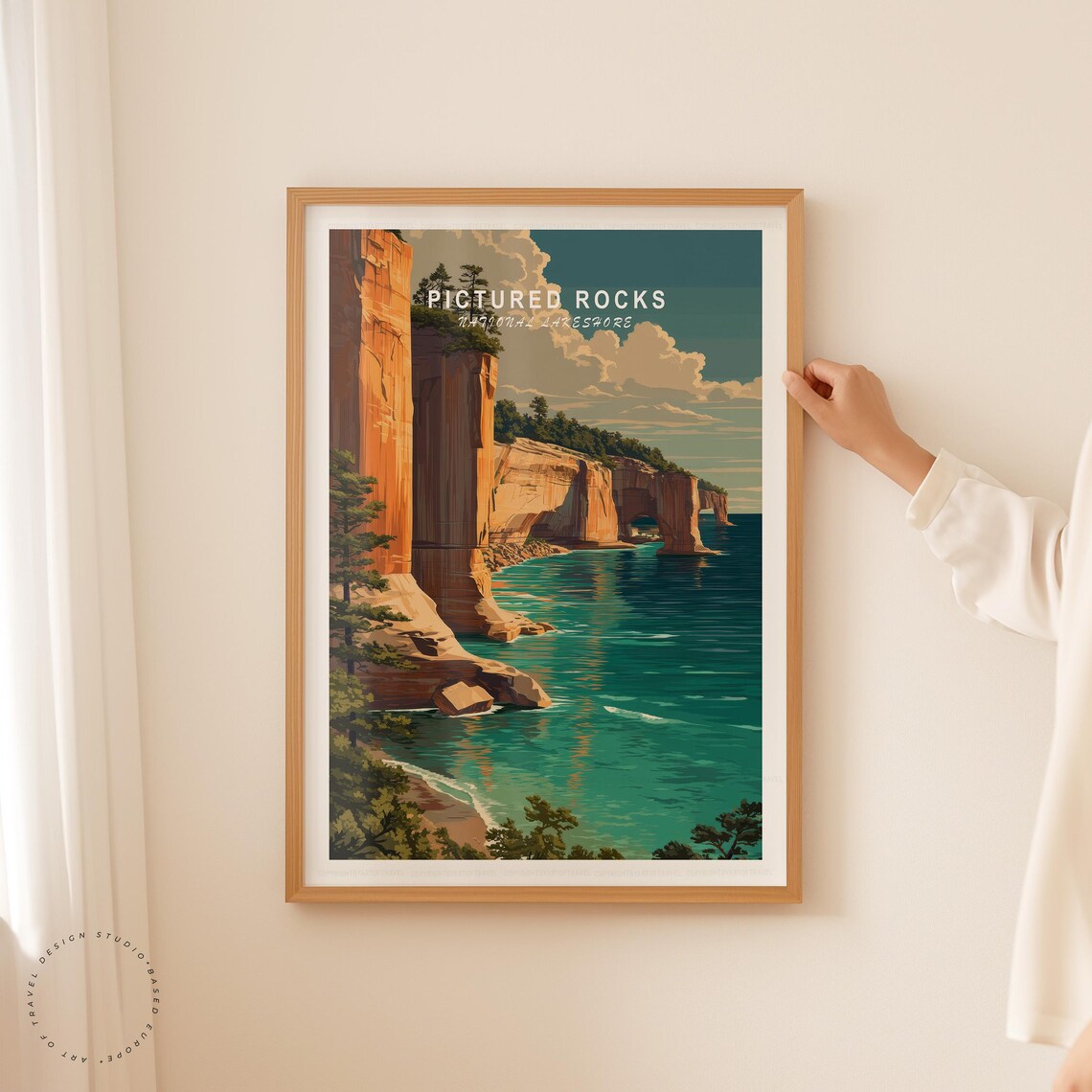 Pictured Rocks National Lakeshore Michigan Cliffs Lake Superior Poster - Image 5