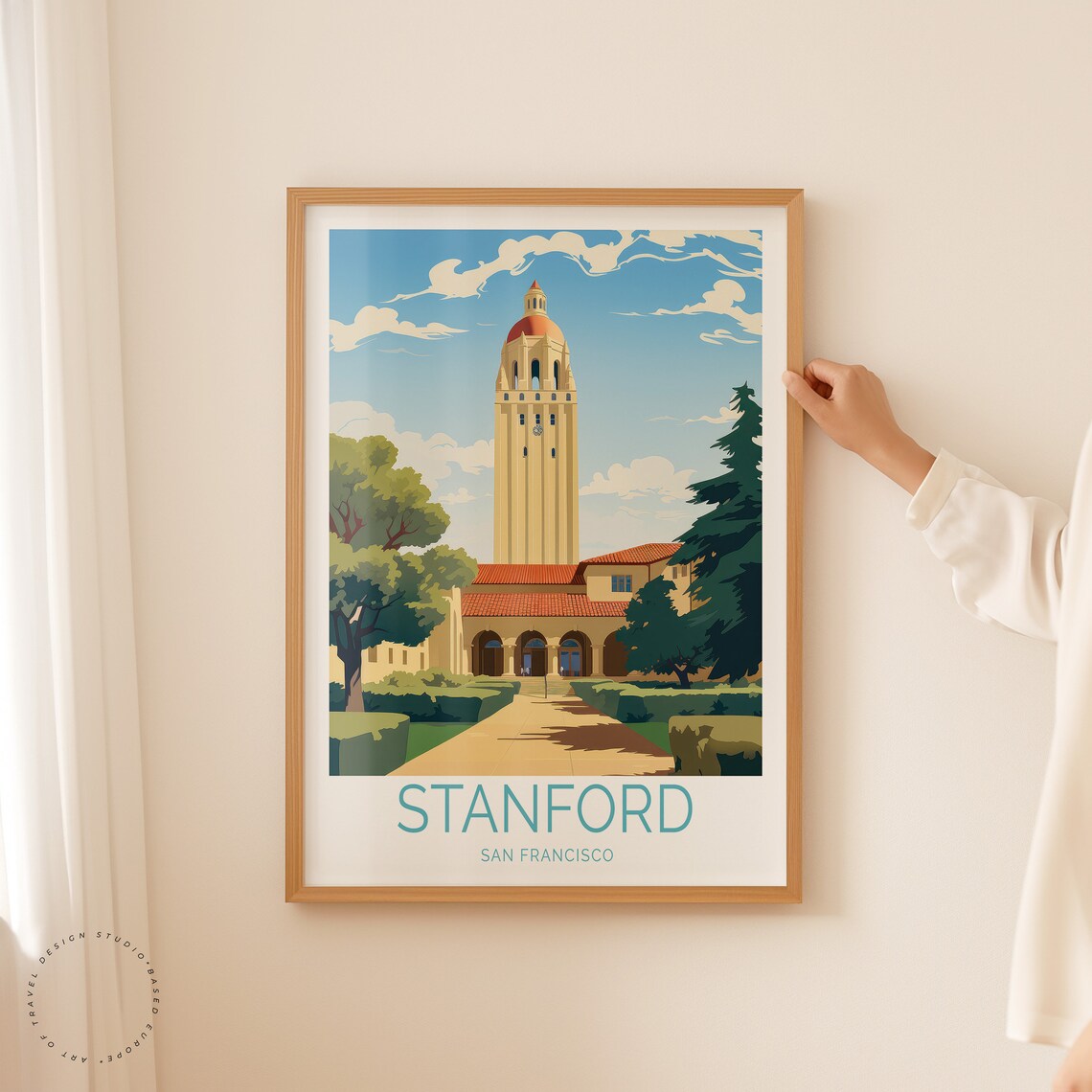 Stanford Travel Poster San Francisco Wall Art Stanford San Francisco Personalised Gifts Birthday Gifts Wedding Gifts - Image 2