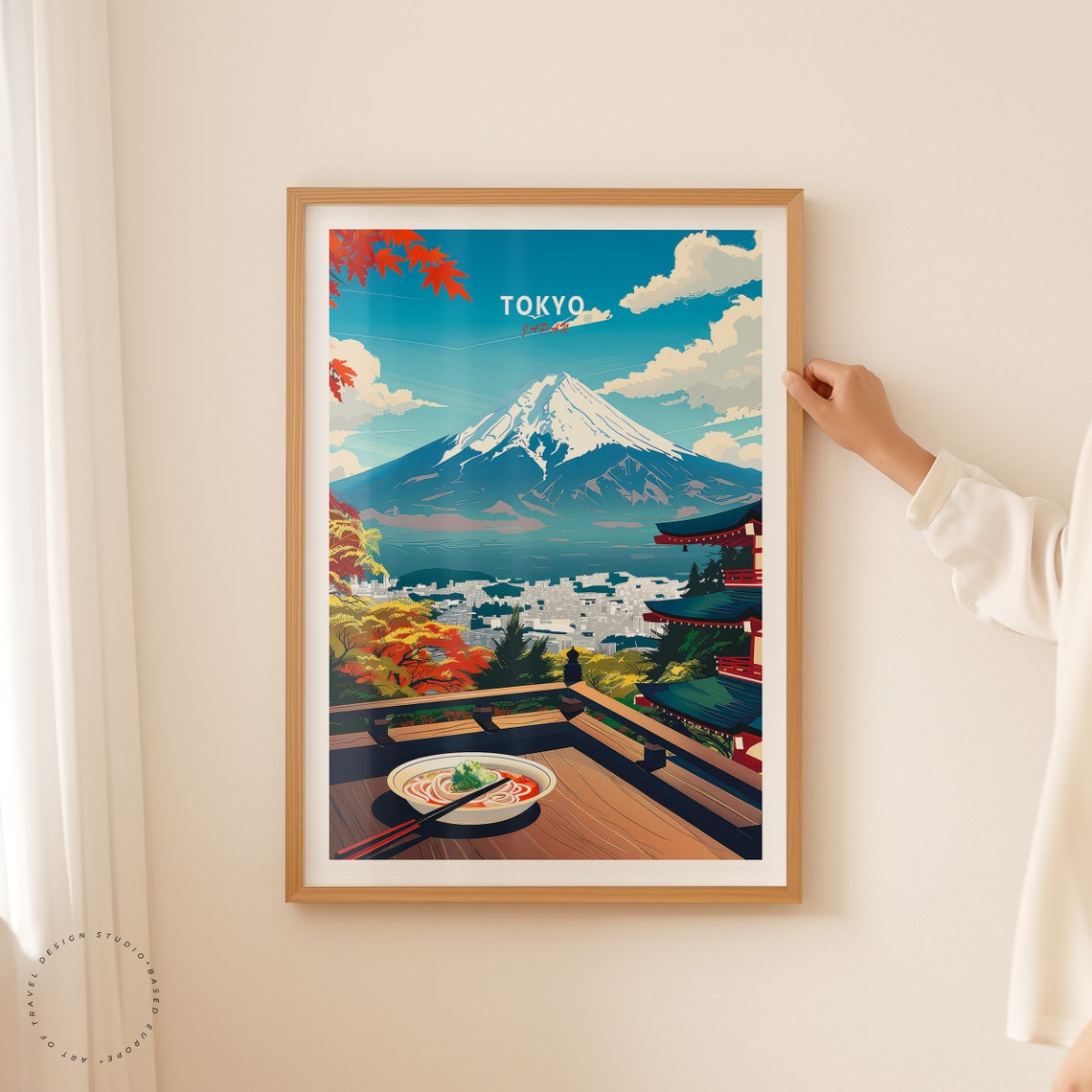Tokyo Travel Poster Japan Ramen Food Wall Art Tokyo Japan Poster Ramen Food Print Birthday Gifts Wedding Present - Image 2