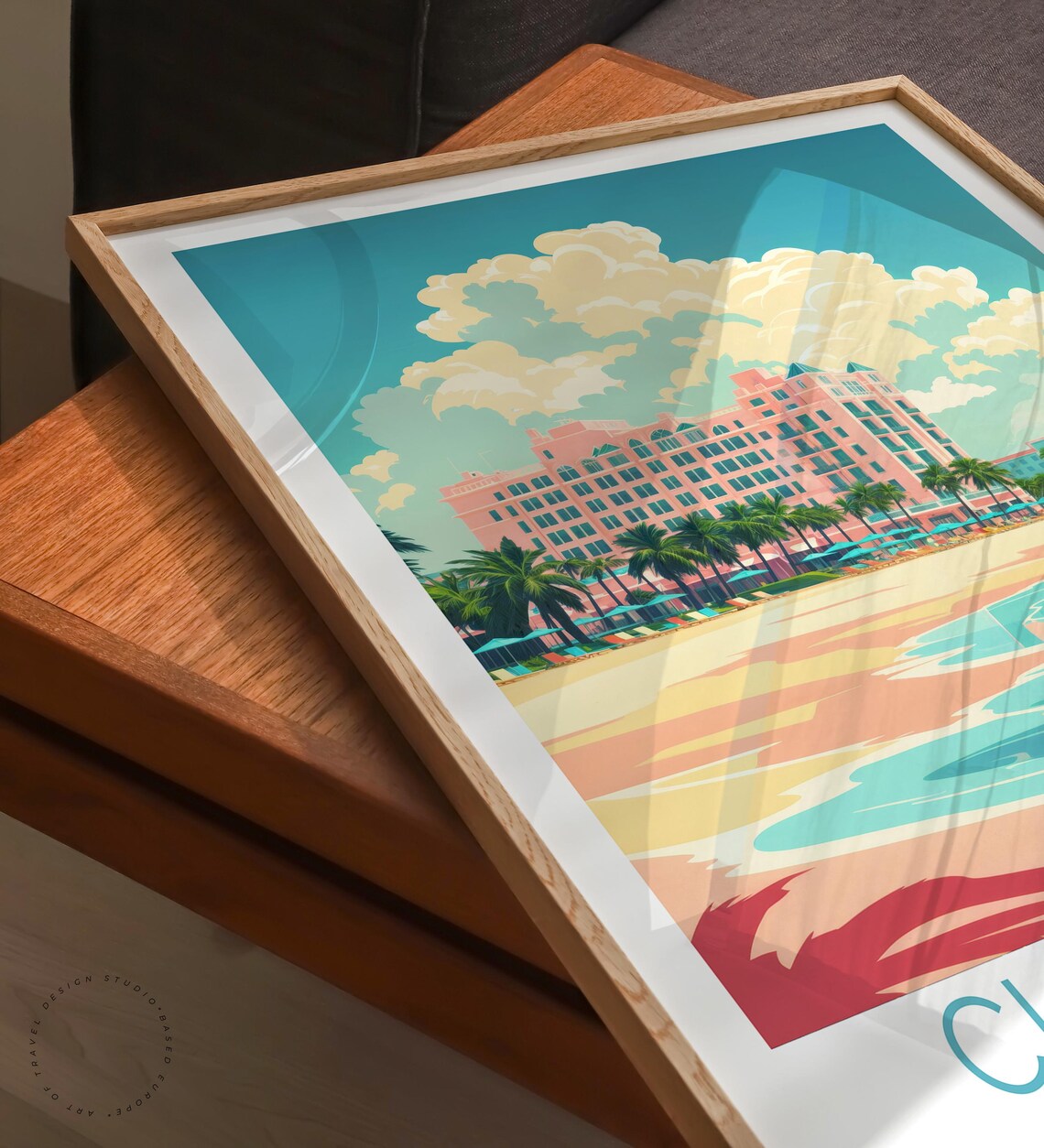 Clearwater Florida Beach Resort Pink Hotel Vintage Travel Poster - Image 6