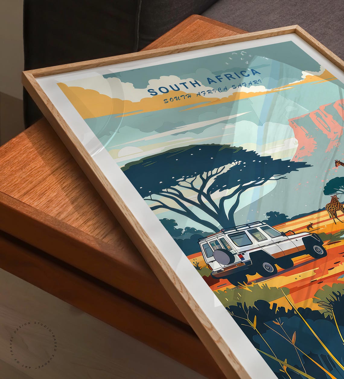 South Africa Travel Poster Africa Wall Art South Africa Safari Poster Personalised Travel Poster Birthday Gifts Wedding Present - Image 3