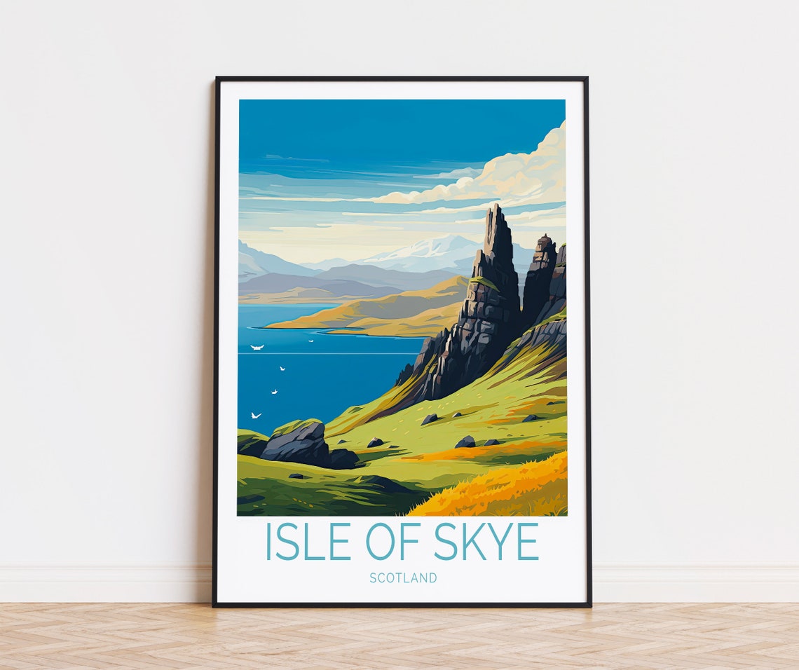 Isle of Skye Scotland Old Man of Storr Dramatic Sea Cliffs Poster