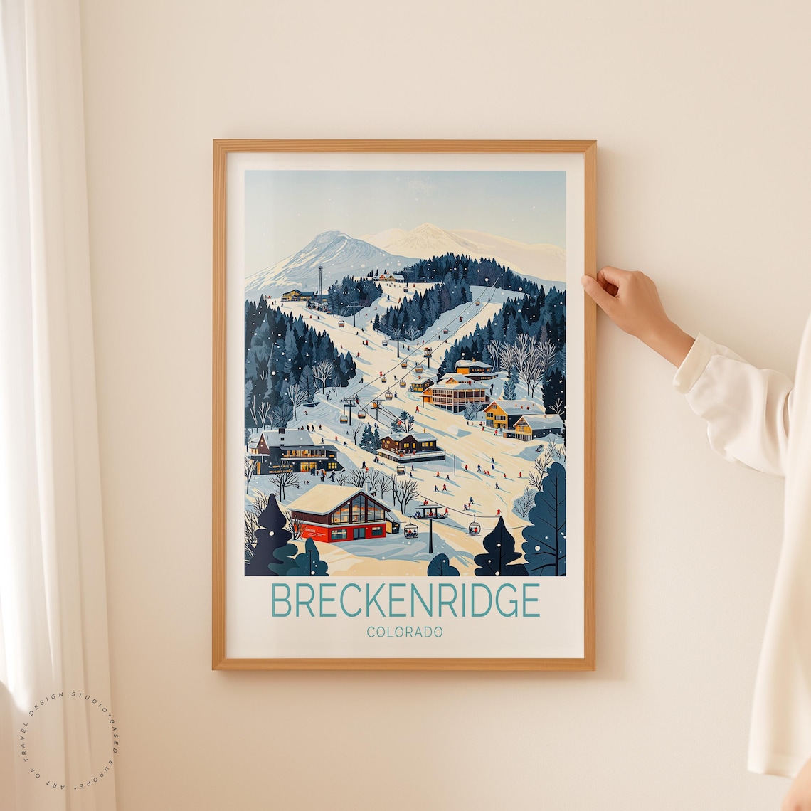 Breckenridge Colorado Travel Poster, Ski Resort Art Print - Image 2