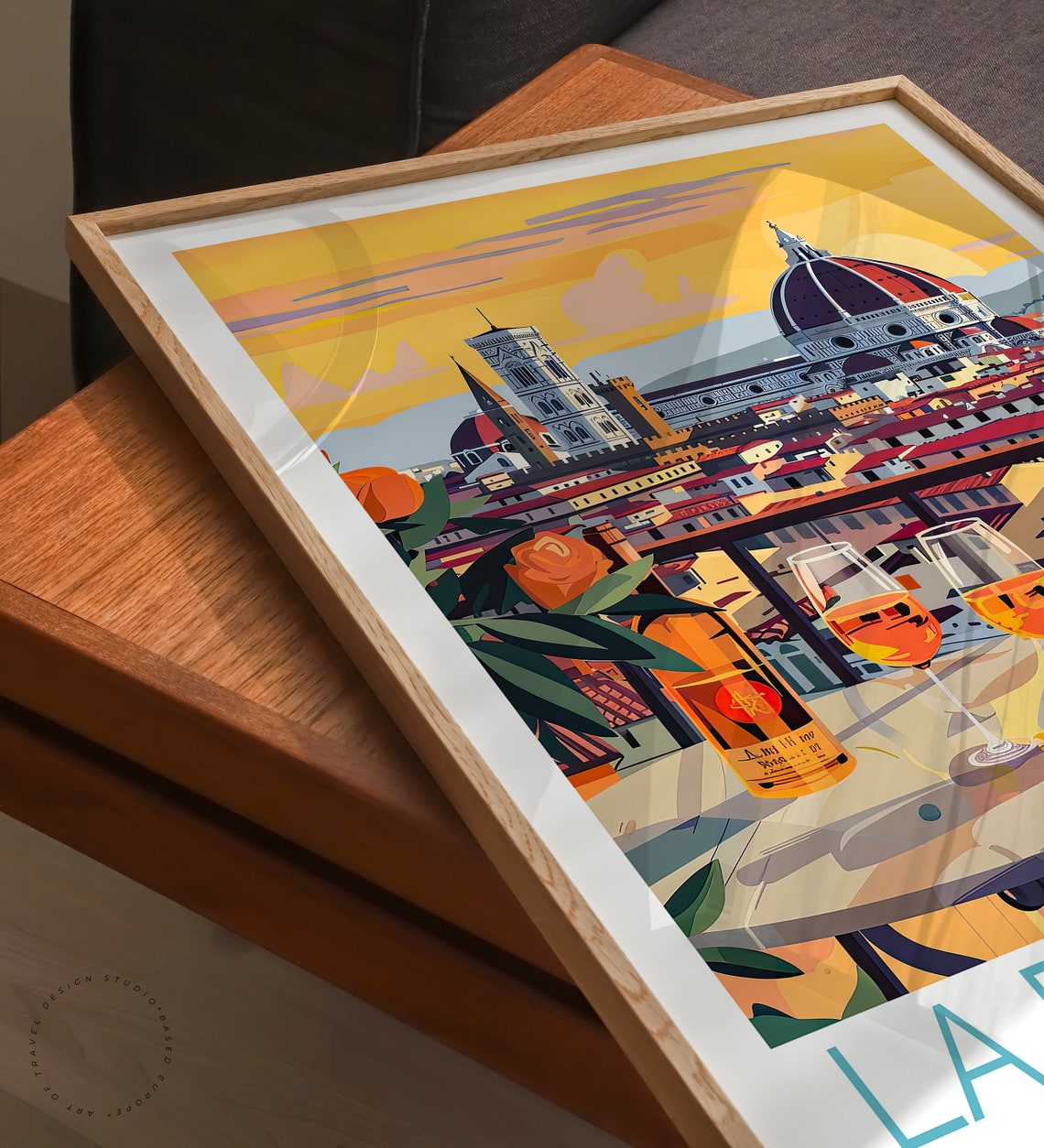 La Dolce Vita Florence Balcony Aperitivo Sunset Duomo Poster - Image 3