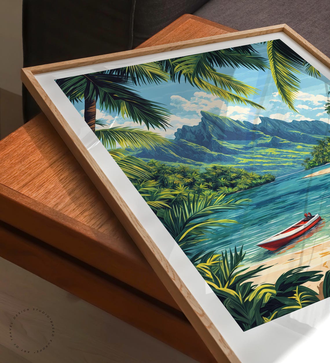 Moorea French Polynesia Tropical Island Lagoon Travel Poster - Image 6