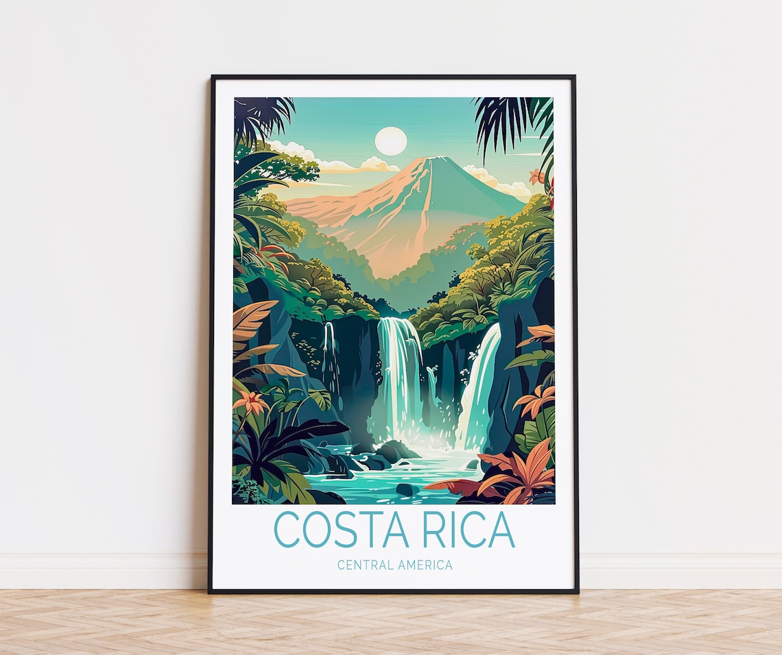 Costa Rica City Wall Art Travel Poster
