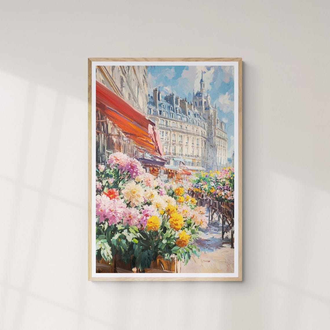 Parisian Flower Market Painting Paris Art Abstract Floral Print French Art Decor Parisian Street Art Henri Matisse Art - Image 3