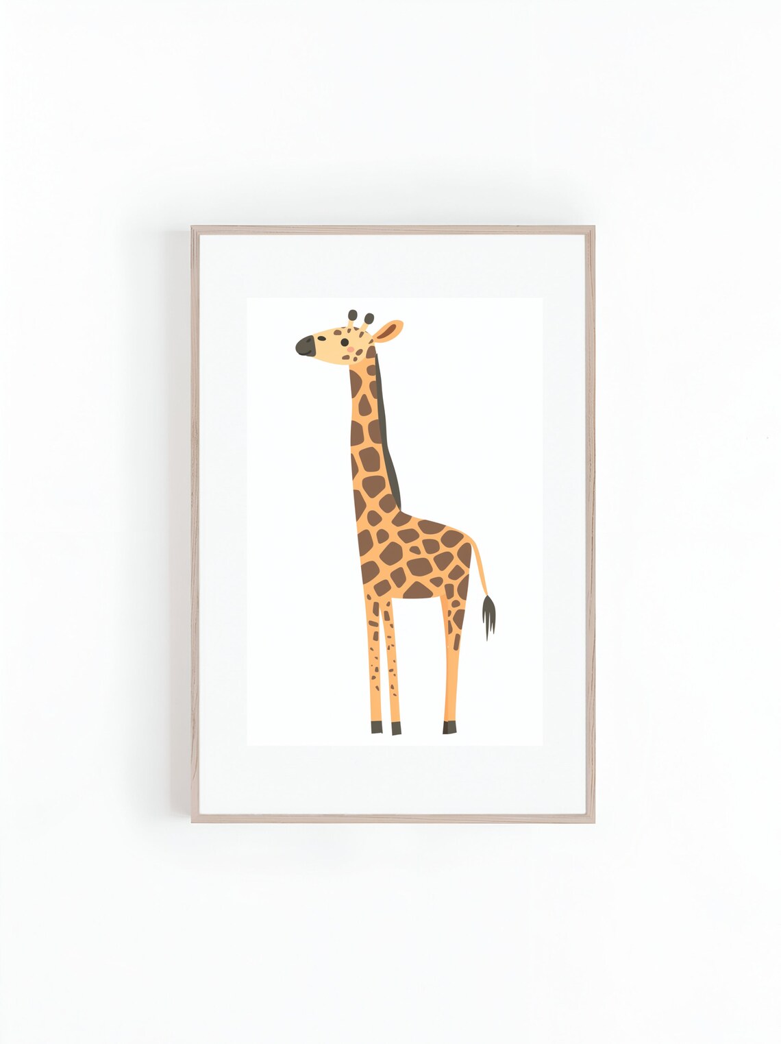 Giraffe Safari Animal Nursery Wall Art